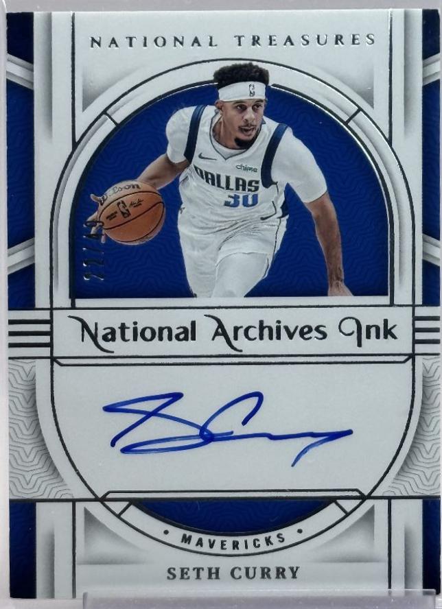 Seth Curry #19 Basketball Cards 2023 Panini National Treasures Archives Ink