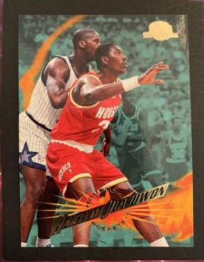 Hakeem Olajuwon #47 Basketball Cards 1995 Skybox Premium