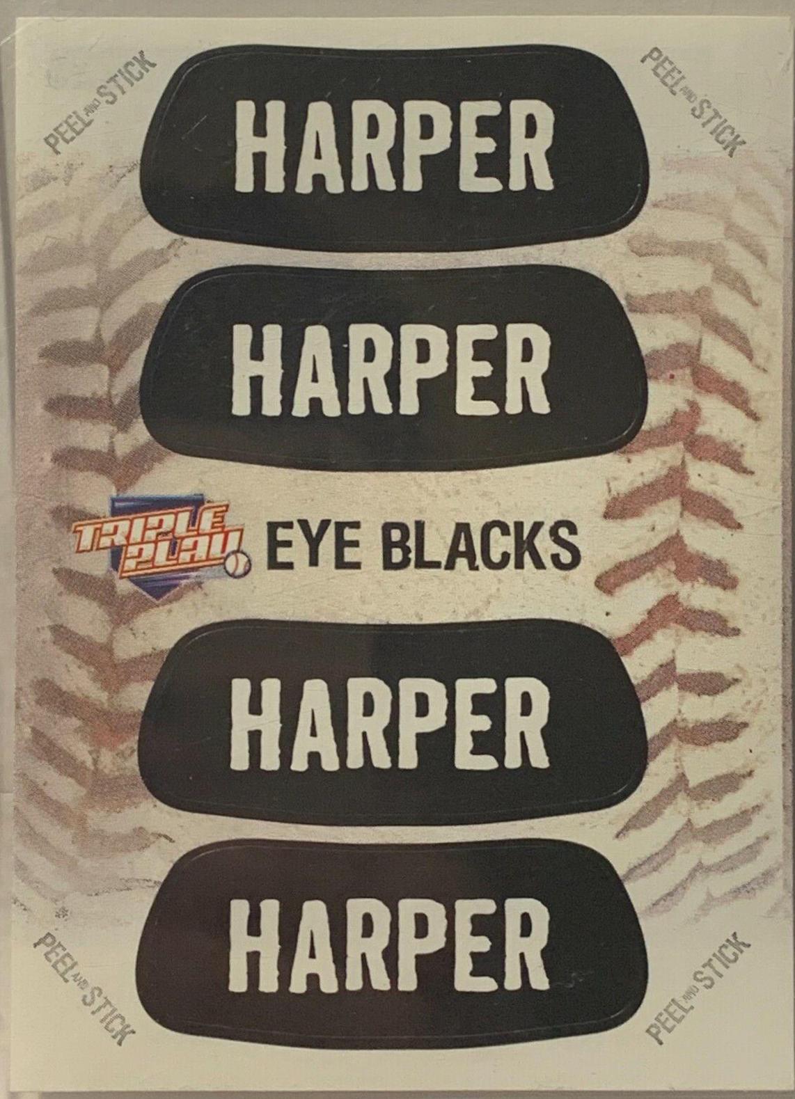 Bryce Harper #4 Baseball Cards 2013 Panini Triple Play Eye Blacks