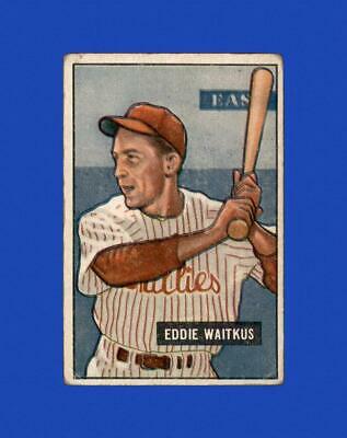 Eddie Waitkus #28 Baseball Cards 1951 Bowman