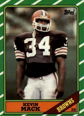 Kevin Mack #188 Football Cards 1986 Topps