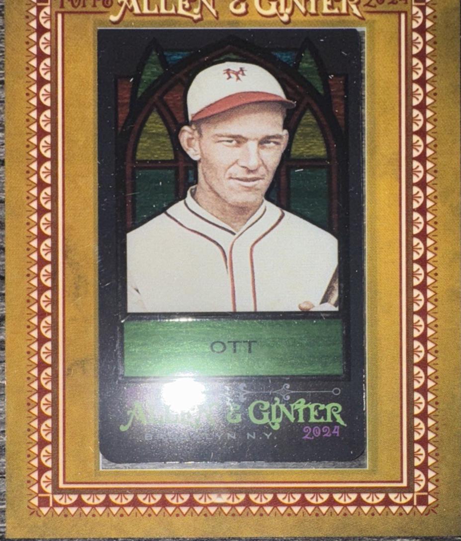 Mel Ott #119 2024 Topps Allen & Ginter Stained Glass Mini Baseball