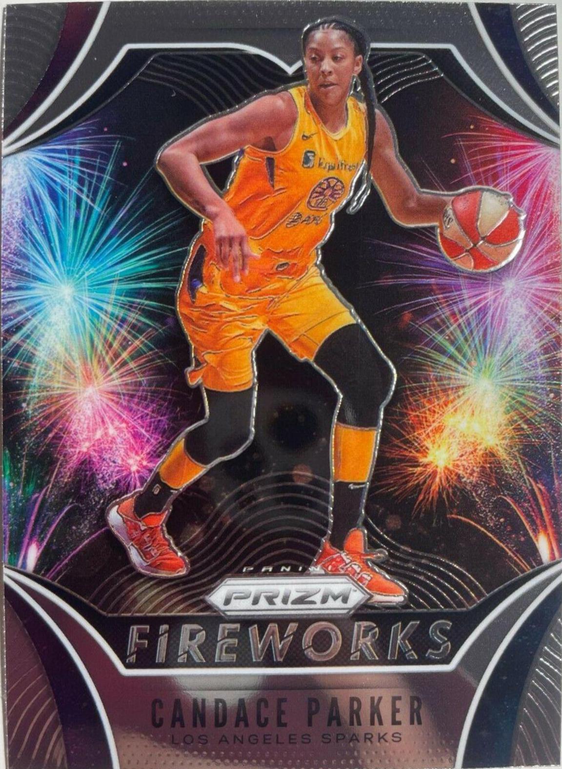 Candace Parker #3 Basketball Cards 2020 Panini Prizm WNBA Fireworks