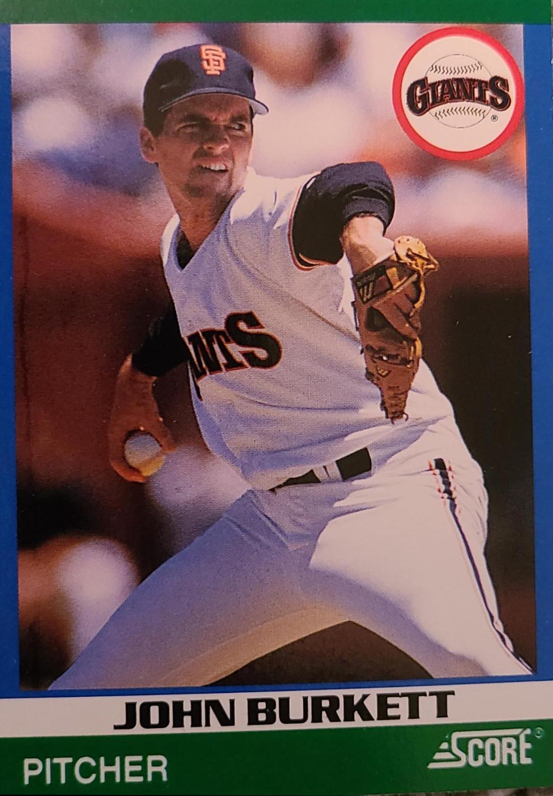 John Burkett #7 Baseball Cards 1991 Score Rising Stars
