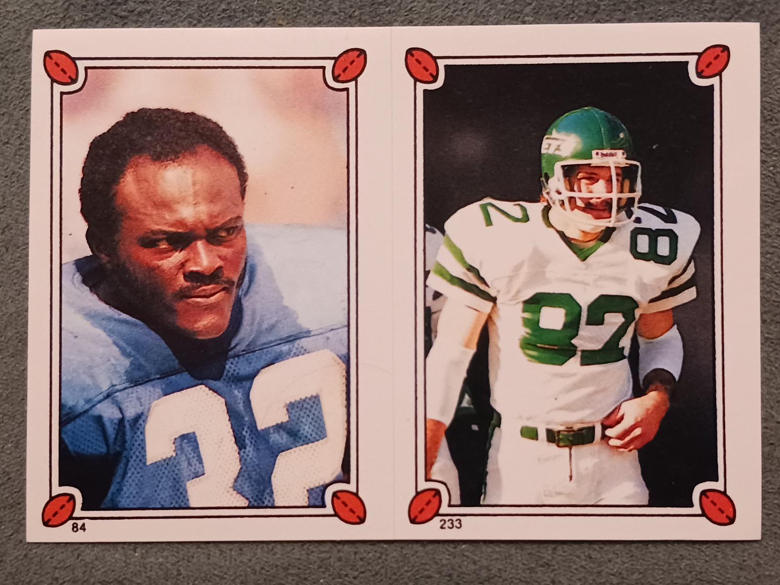 Garry James, Mickey Shuler Football Cards 1987 Topps Stickers