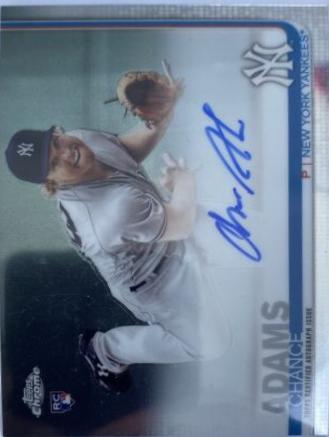 Chance Adams #CA Baseball Cards 2019 Topps Chrome Autographs