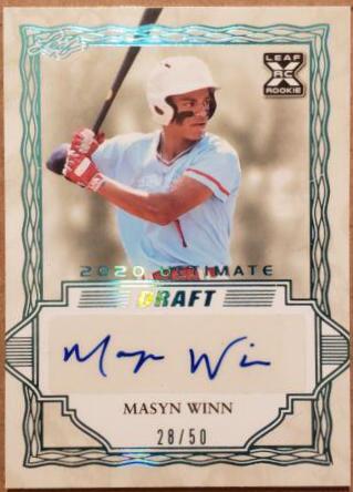 Masyn Winn #BA-MW1 2020 Leaf Ultimate Autographs Baseball