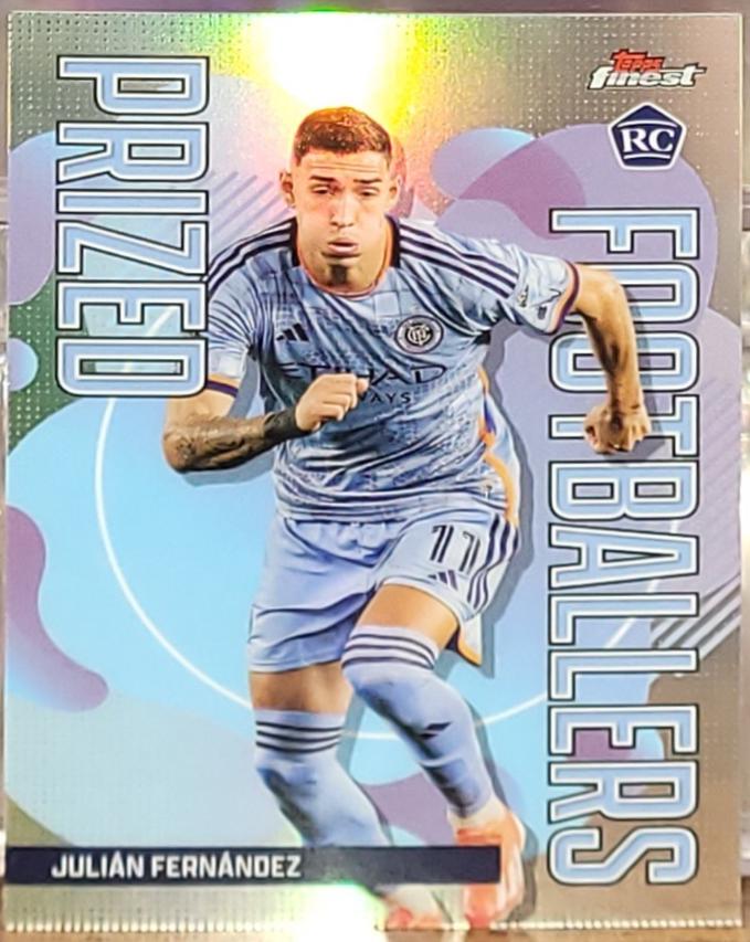 Julian Fernandez #PF-22 Soccer Cards 2024 Topps Finest MLS Prized Footballers