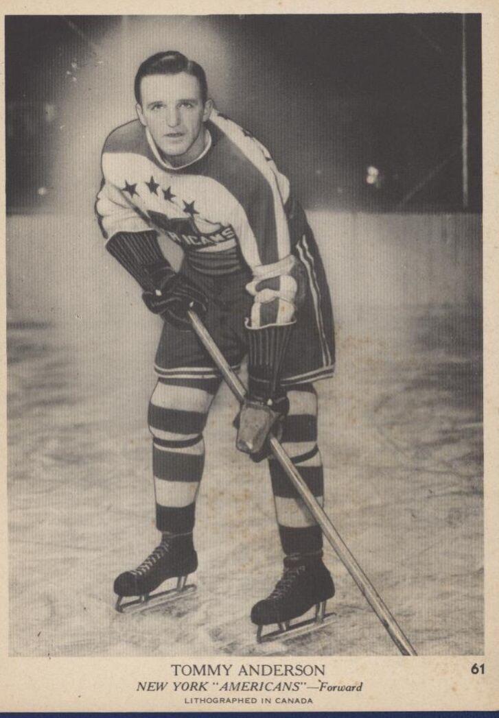 Tommy Anderson #61 Hockey Cards 1939 O-Pee-Chee V301-1