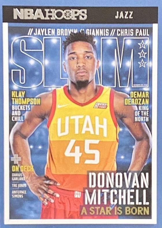 Donovan Mitchell #215 Basketball Cards 2021 Panini Hoops SLAM