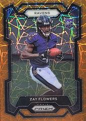 Zay Flowers [Orange Lazer] #307 Prices | 2023 Panini Prizm
