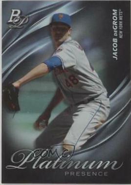 Jacob deGrom #PP-11 Baseball Cards 2019 Bowman Platinum Presence