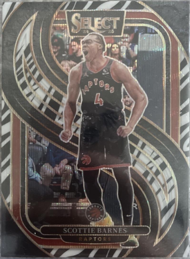Scottie Barnes [Zebra Prizm] #125 Prices | 2024 Panini Select