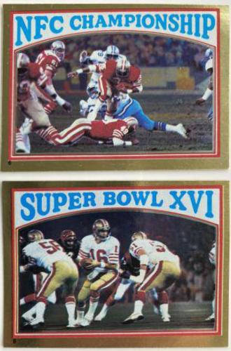 Super Bowl XVI #9 Football Cards 1982 Topps Stickers
