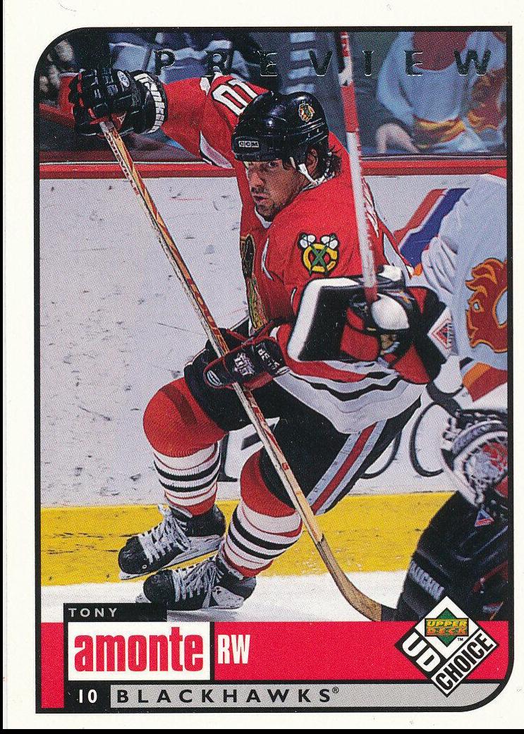 Tony Amonte #51 Hockey Cards 1998 Upper Deck
