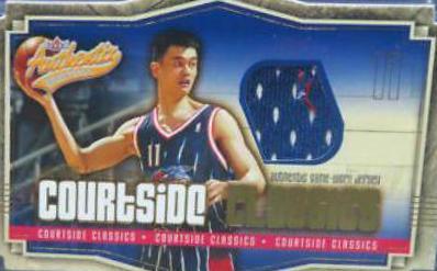 Yao Ming #CC-YM Basketball Cards 2003 Fleer Authentix Courtside Classics Game-Used