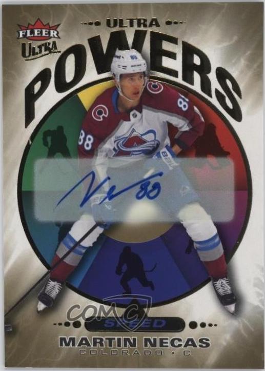 Martin Necas #5 2025 Fleer Ultra Ultra Power Gold Autograph Hockey