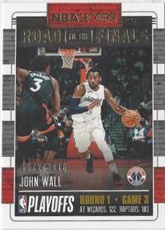 John Wall #21 Basketball Cards 2018 Panini Hoops Road to the Finals