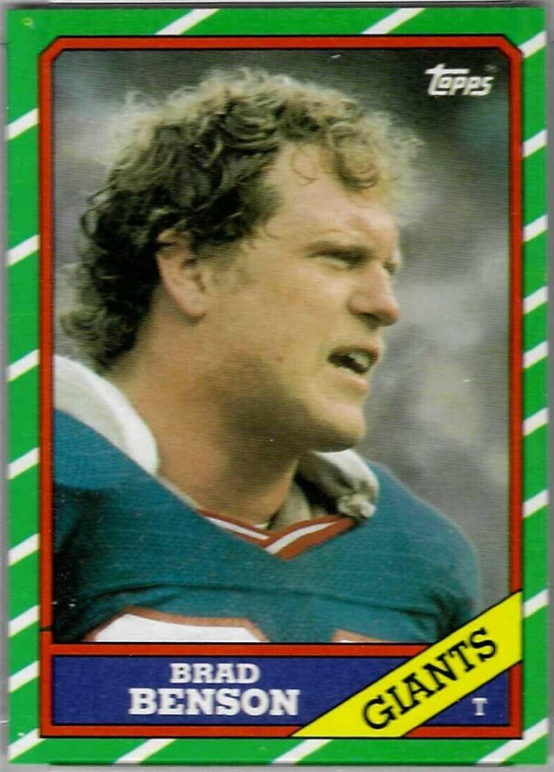 Brad Benson #146 Football Cards 1986 Topps