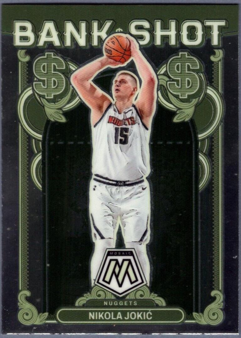 Nikola Jokic #5 Basketball Cards 2023 Panini Mosaic Bank Shot