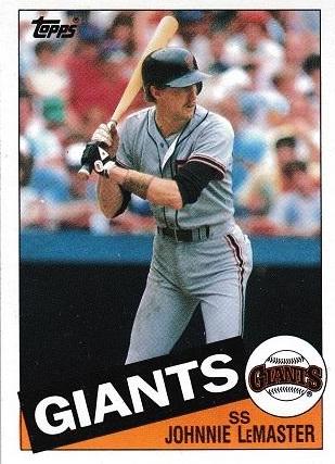 Johnnie LeMaster #772 Baseball Cards 1985 Topps