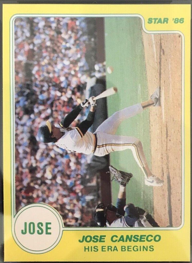 Jose Canseco #Swinging ERA BEGINS Baseball Cards 1986 Star Canseco