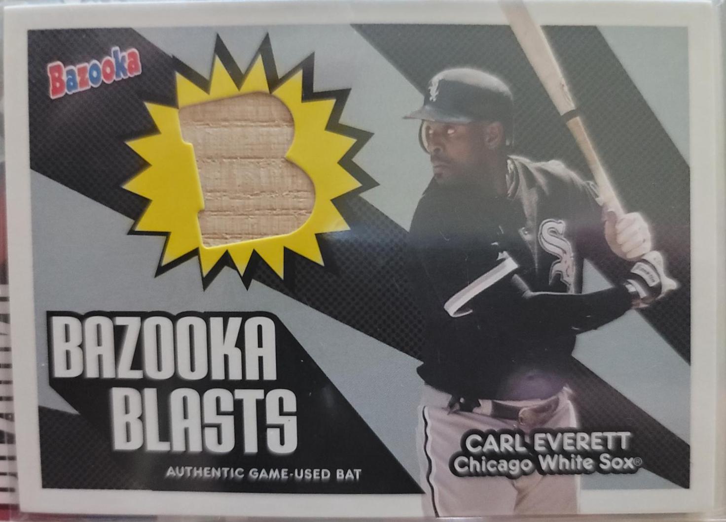 Carl Everett #BB-CE Baseball Cards 2005 Bazooka Blasts Bat Relics