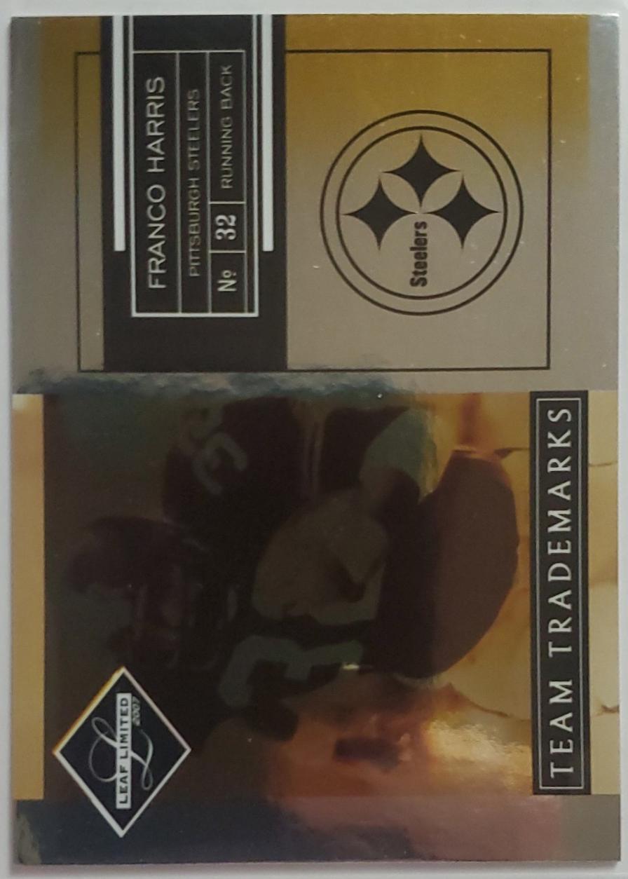 Franco Harris #TT-21 2007 Leaf Limited Team Trademarks Football