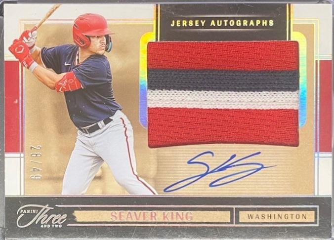 Seaver King #JK-SK 2025 Panini Three And Two Jersey Autographs Baseball