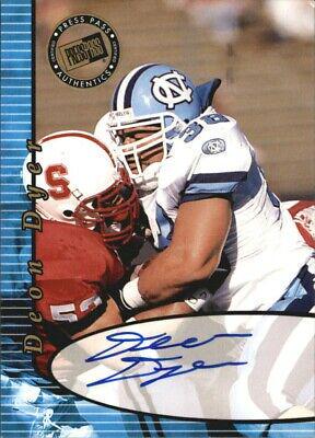 Deon Dyer Football Cards 2000 Press Pass Autograph