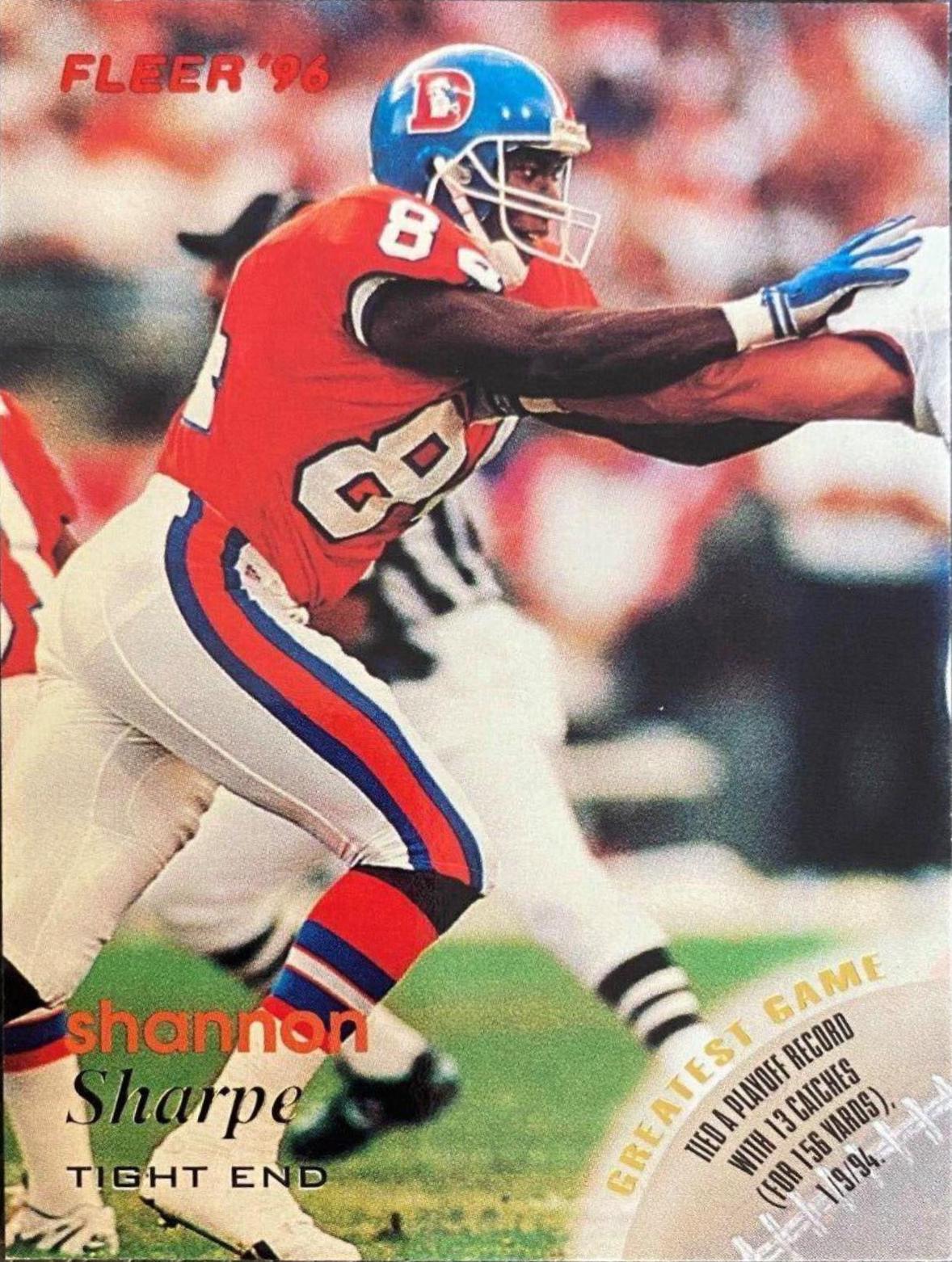 Shannon Sharpe #42 Football Cards 1996 Fleer