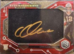 Chris Olave #RNS-CO 2022 Panini Elements Rookie Neon Signs Autographs Football