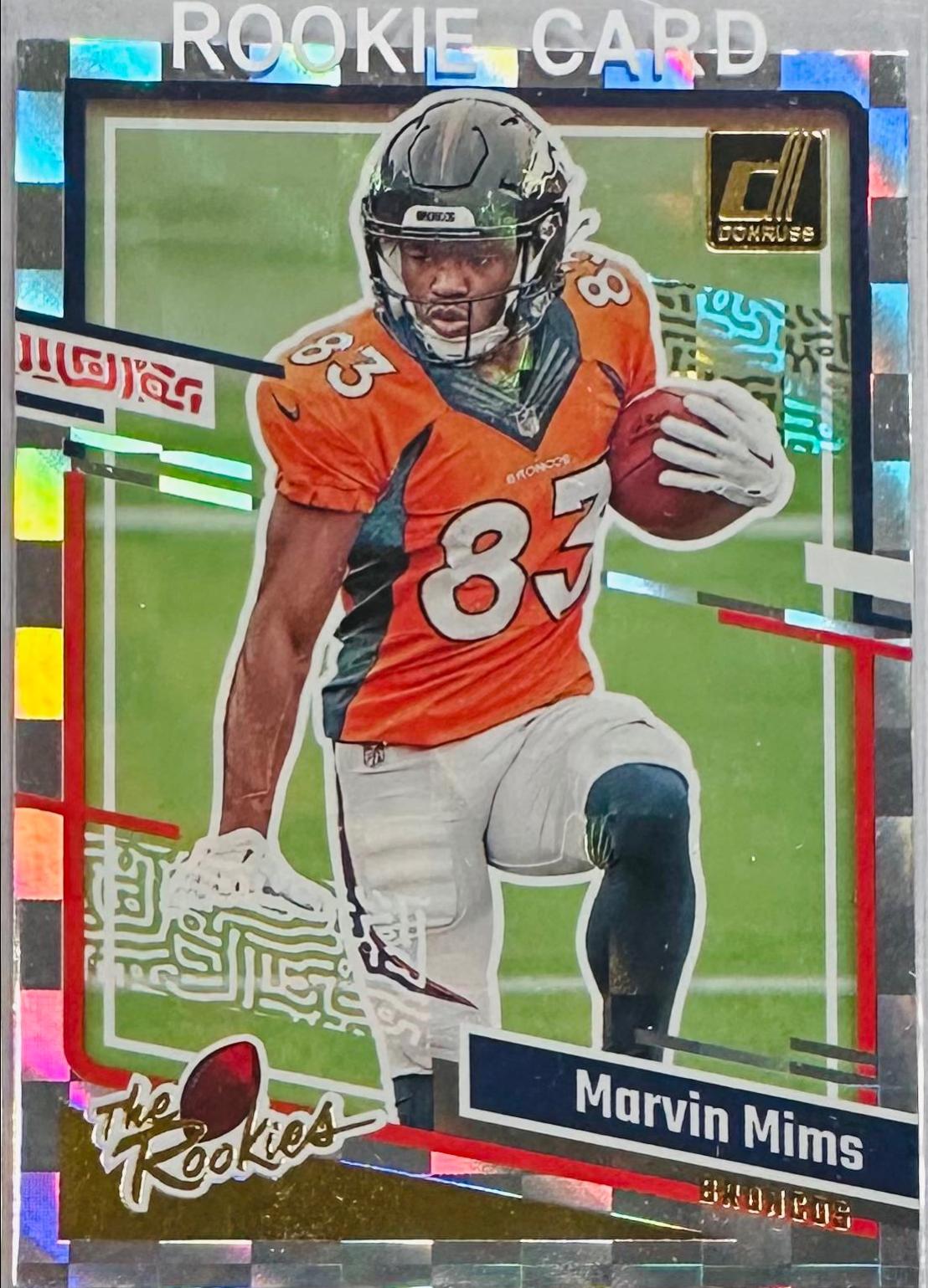 Marvin Mims #19 Football Cards 2023 Panini Donruss The Rookies