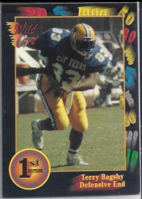 TERRY BAGSBY #145 Football Cards 1991 Wild Card College Draft Picks