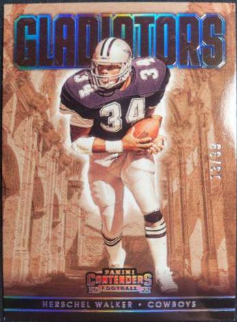 Herschel Walker #GLD-HWA Football Cards 2022 Panini Contenders Gladiators