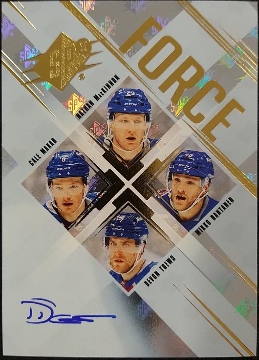 Devon Toews #SF-MMRT Hockey Cards 2024 SPx Force Autograph