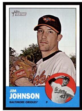 Jim Johnson #12 Baseball Cards 2012 Topps Heritage