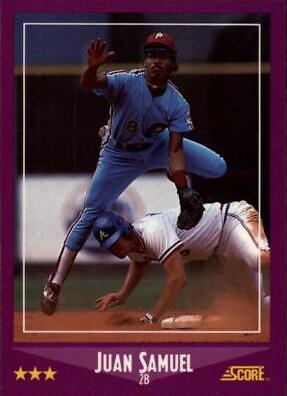 Juan Samuel #32 Baseball Cards 1988 Score Glossy