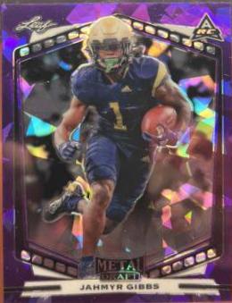 Jahmyr Gibbs #B-JG1 2022 Leaf Metal Draft Football