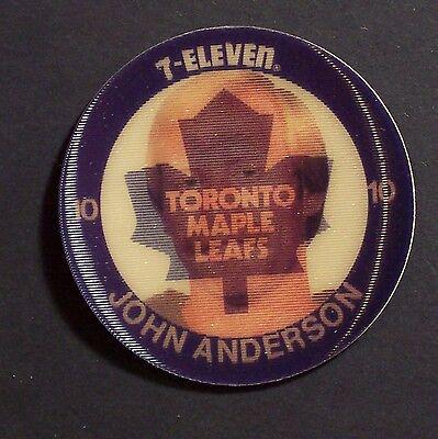 John Anderson Hockey Cards 1984 7-Eleven Discs