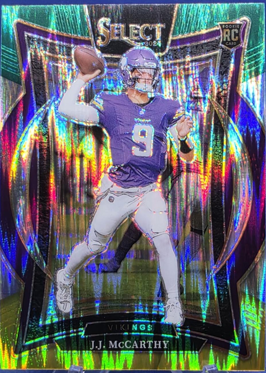 J.J. McCarthy [Green Yellow Prizm Shock] #24 Prices | 2024 Panini