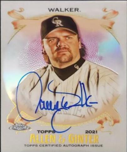 Larry Walker [Orange Refractor] #AGA-LW
