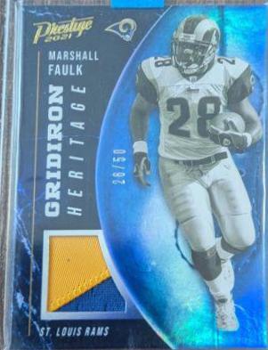 Marshall Faulk #GH-MF Football Cards 2021 Panini Prestige Gridiron Heritage
