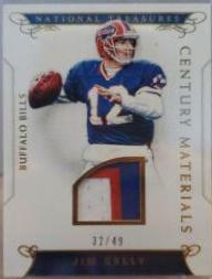 Jim Kelly Football Cards 2018 National Treasures Century Materials
