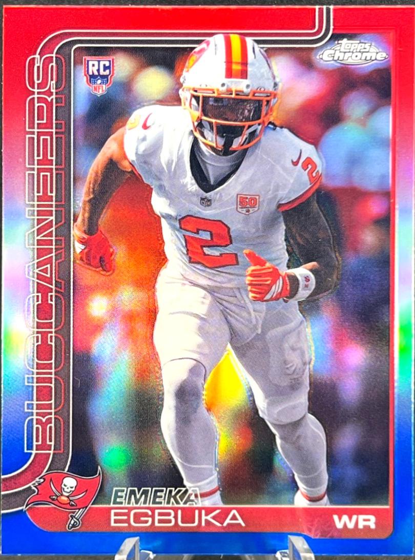 Emeka Egbuka [Red White Blue Refractor] #312 Prices | 2025 Topps