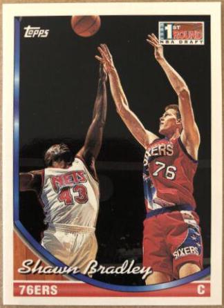 Shawn Bradley #308 Basketball Cards 1993 Topps