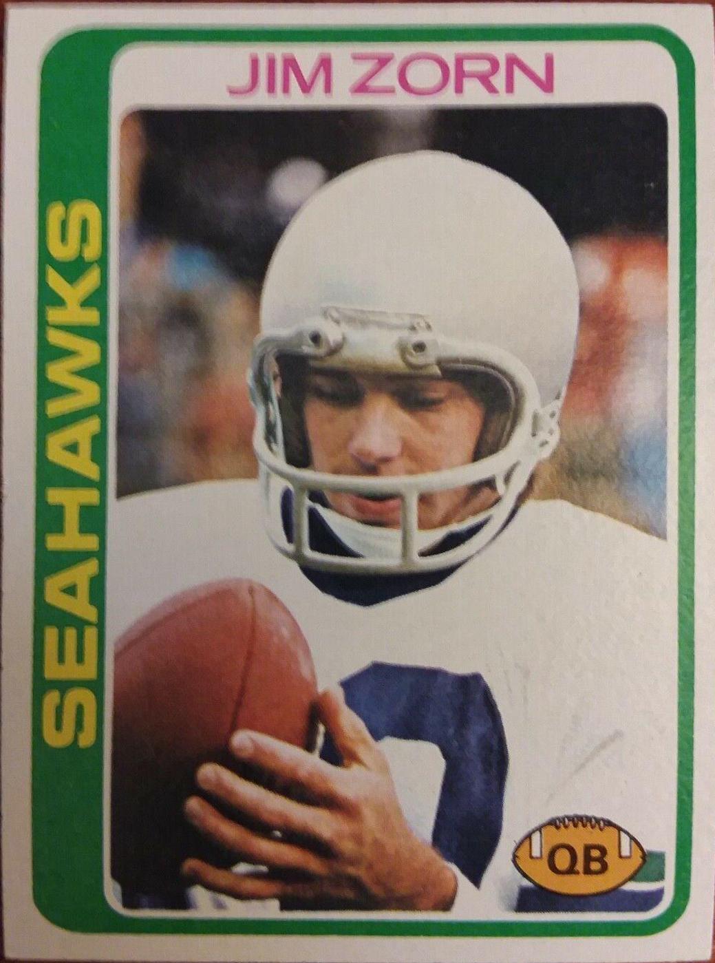 Jim Zorn #383 Football Cards 1978 Topps