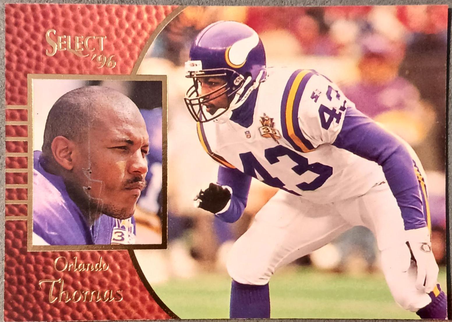 Orlando Thomas #23 Football Cards 1996 Select