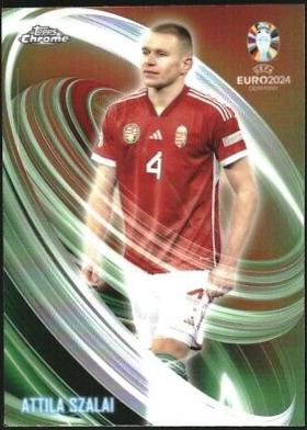 Attila Szalai #NN-13 Soccer Cards 2024 Topps Chrome UEFA Euro Neon Nations