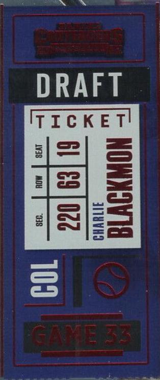 Charlie Blackmon [Draft Purple] #91